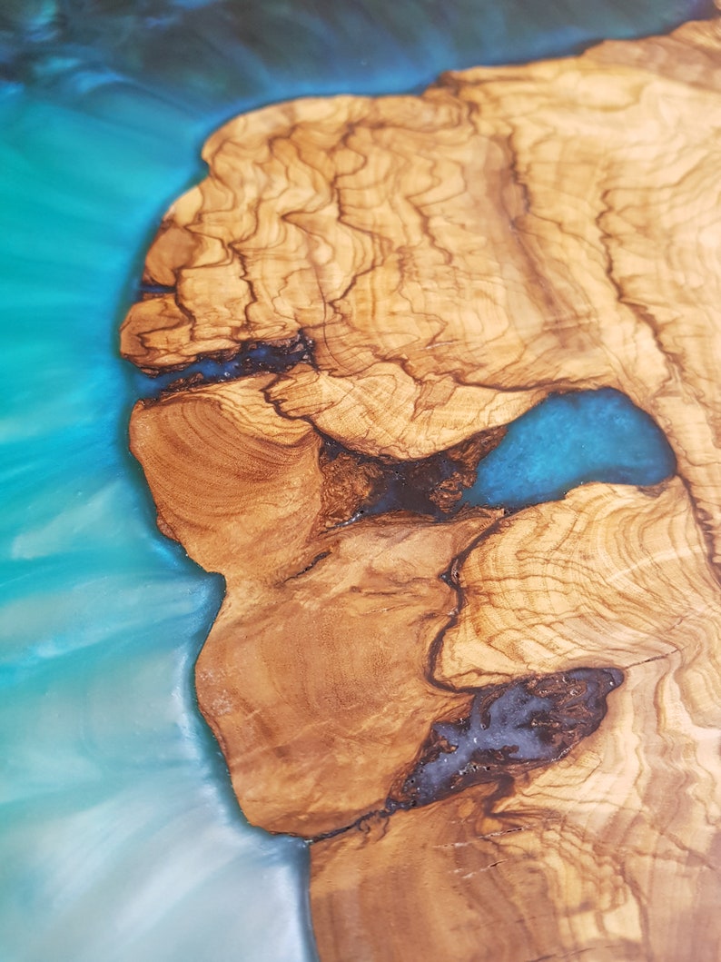 Custom Order Big Resin and Olive Wooden Charcuterie Board, Epoxy Wooden Serving Board, Personalized Board, Resin and Wood Cheese Platter